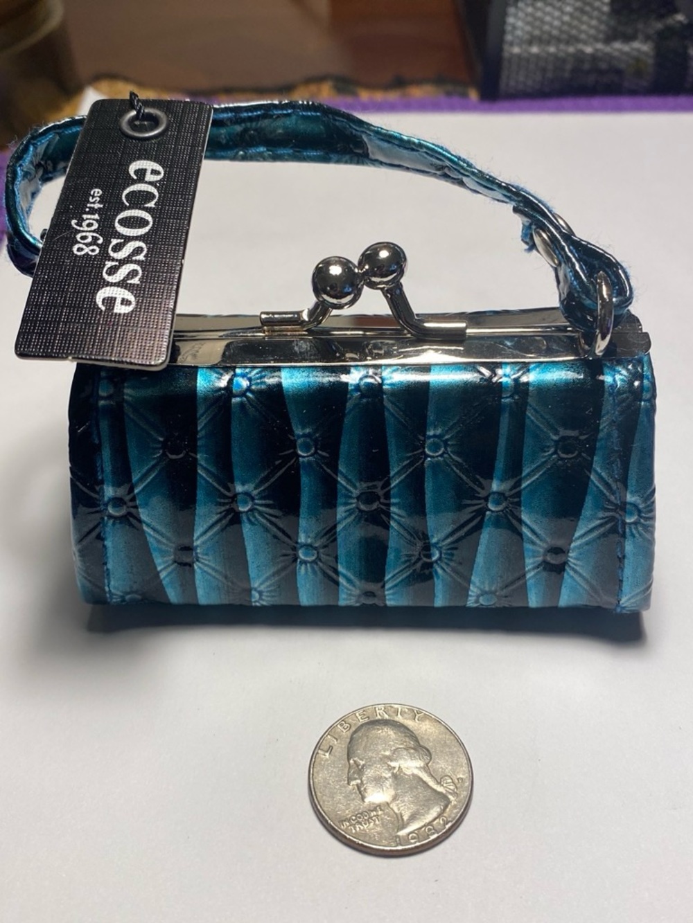 Metallic Teal Mini Lipstick Holder